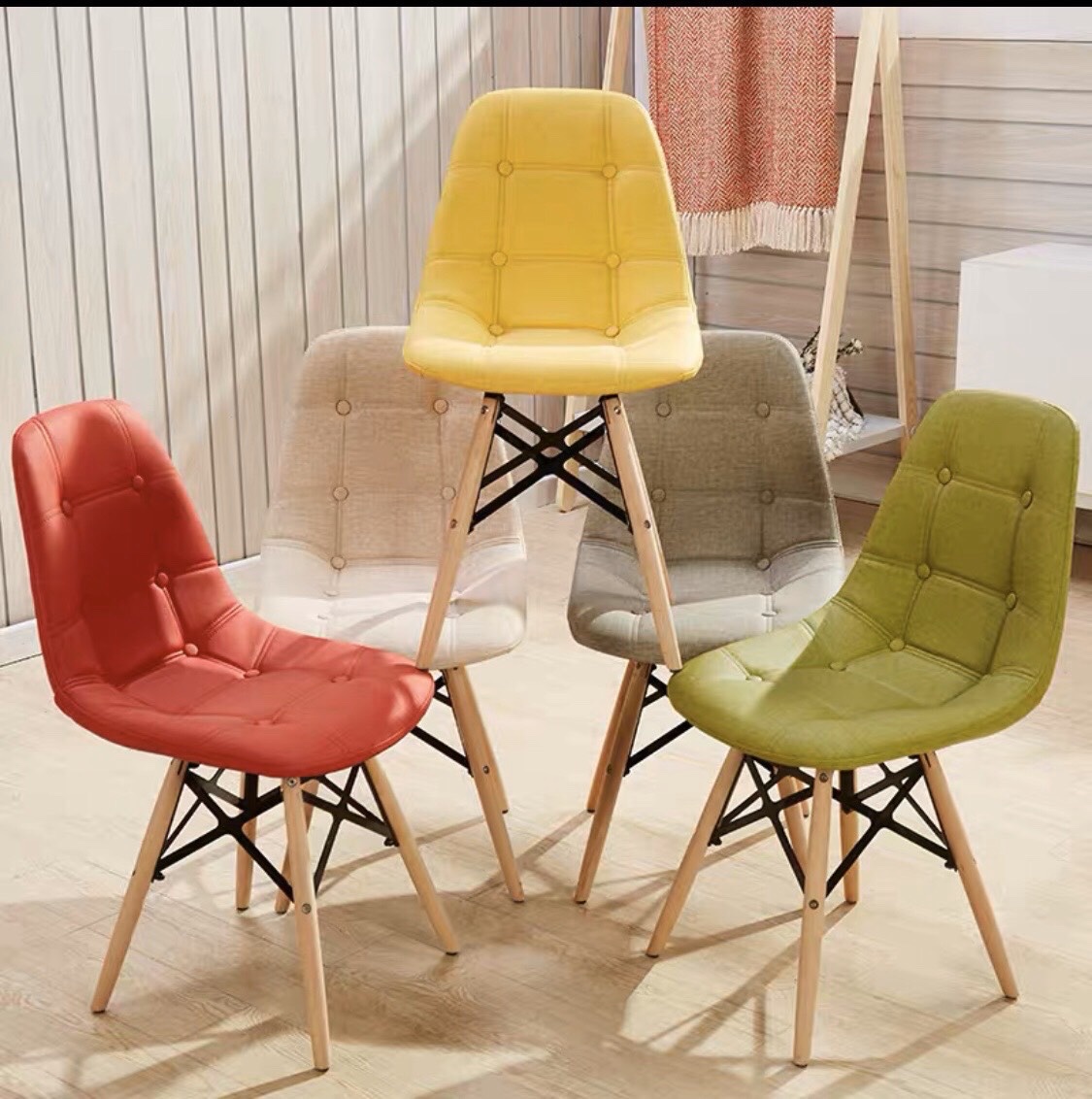 ghế nhựa eames bọc si và vải cao cấp