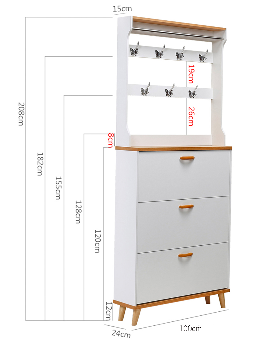 Tủ giày gỗ công nghiệp thiết kế thanh lịch PT1042