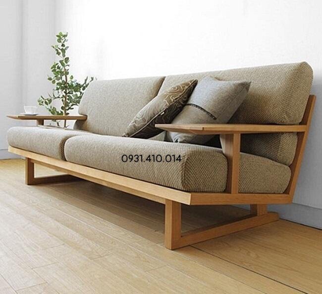 Mẫu Sofa đôi phong cách Nhật chân gỗ